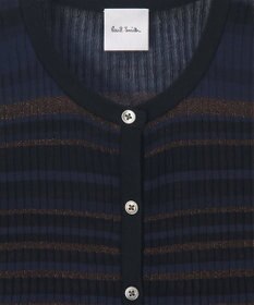 Paul Smith ラメボーダー リブ カーディガン