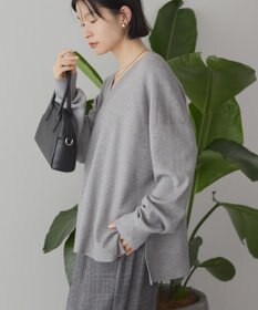 AMERICAN HOLIC バイパチVネックニットプルオーバー