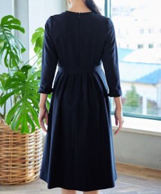 Tiaclasse 【ダブルクロス・洗える】 ナローVネックワンピース