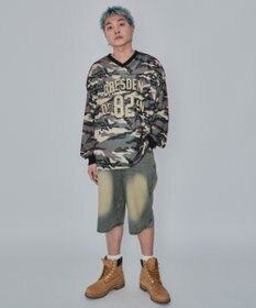 WEGO 【ユニセックス着用ITEM/MLサイズ展開】カモフラナンバリングホッケーT（LS）