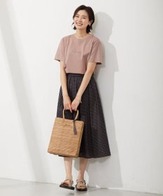 J.PRESS LADIES 【洗える】 ジオメトリック ギャザー スカート