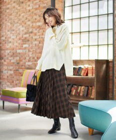 ANY 【洗える】ソフトタッチ求心ニット