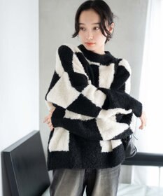 WEGO 幾何学柄ニットプルオーバー