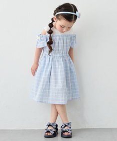 ANY KIDS 【洗濯機可能】オンオフショルダーワンピース
