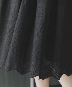 Tiaclasse 【洗える】パンチングレーススカラップワンピース