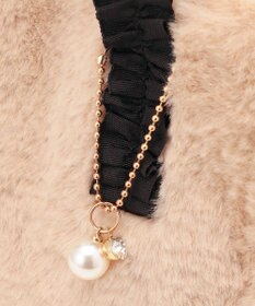 ANY SIS フリルハンドルフェイクファー バッグ