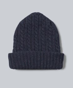 WHITE MAILS 【UNISEX】WOOL PAPER DOUBLE KNIT ケーブルビーニー