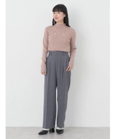 earth music&ecology ハイネックラメニットプルオーバー