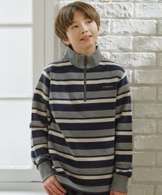 J.PRESS KIDS 【140-170cm】ハーフジップ ボーダー トレーナー