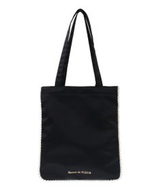Maison de FLEUR サテンパールブレードトートバッグ
