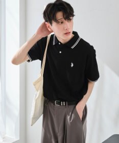 WEGO 【ユニセックス着用ITEM/SMLサイズ展開】別注USPOLOラインポロシャツ