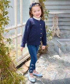 ANY KIDS ふくれジャガードカーディガン