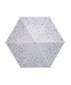 MOONBAT 【遮光率100％/遮熱/UV】LANVIN en Bleu (ランバン オン ブルー)晴雨兼用日傘 ドローイング フラワー 花柄 折りたたみ傘 簡単開閉