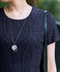 Tiaclasse 【洗える】パンチングレーススカラップワンピース