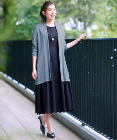 Tiaclasse 【洗える】パンチングレーススカラップワンピース