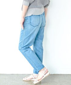 caqu FS linen ankle tapered アンクル丈 テーパードボーイフィットリネンデニム