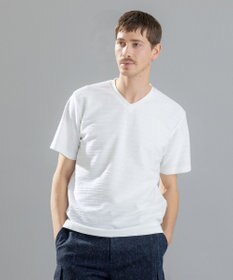 JOSEPH HOMME メランジリップル　Vネックカットソー