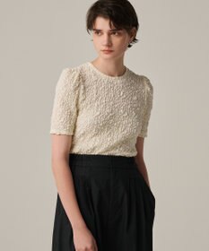 uncrave 【洗濯機洗い可】ストレッチレース トップス （uncrave WHITE）