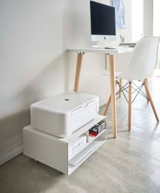 tower ツーウェイプリンター収納ラック タワー ホワイト