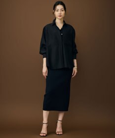 自由区 【カタログ掲載・羽織りとしても】シャイニーオーガンジーシアー シャツ