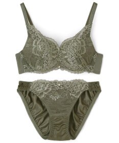 San-ai Resort（三愛水着楽園） 【northerly bra フィットシリーズ 谷間メイク】 カシュクールレースモールド ブラジャー＆ショーツSet B～Fカップ