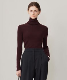 ICB 【CLASSY.1月号掲載・新色追加・洗える】エクストラファインメリノ タートルネックプルオーバー