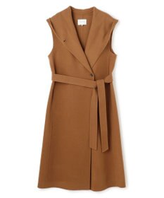 BEIGE， LEMOORE / ウールリバーフード付きロングジレ