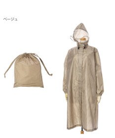 収納袋付き】FLAT PURE サイクル レインコート チェック 自転車