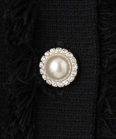 組曲 ビジューボタンニットジャケット