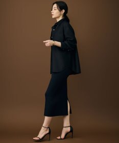 自由区 【カタログ掲載・羽織りとしても】シャイニーオーガンジーシアー シャツ