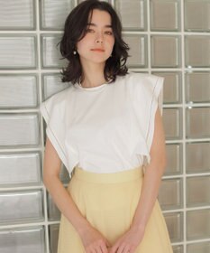 組曲 プレーティング天竺 フレアスリーブカットソー