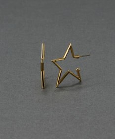 Phoebe 〈金属アレルギー対応〉スターフープピアス　ゴールド/ニッケルフリー