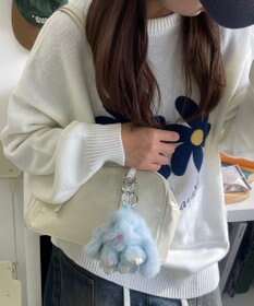 WEGO もふもふうさぎぬいぐるみキーホルダー