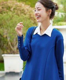 Tiaclasse 【洗える】【ふわもち美すふれ】フレアシルエットカットソー