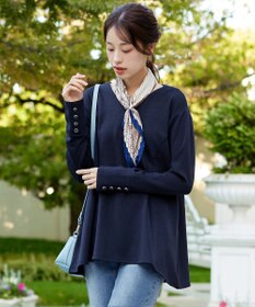 Tiaclasse 【洗える】【ふわもち美すふれ】フレアシルエットカットソー