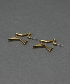 Phoebe 〈金属アレルギー対応〉スターフープピアス　ゴールド/ニッケルフリー