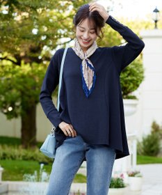 Tiaclasse 【洗える】【ふわもち美すふれ】フレアシルエットカットソー