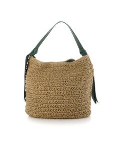 UNBILLION カシュカシュ cachecache / 下がりグログラン地柄編みトート カゴバッグ