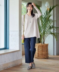 Tiaclasse 【洗える】【ふわもち美すふれ】フレアシルエットカットソー