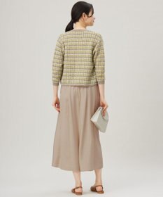 自由区 【洗える】カラーミックスツイードニット カーディガン