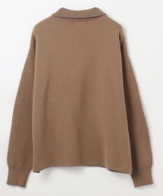 ANY スウェットライクハーフジップニット