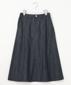J.PRESS LADIES 【洗える】セルロースシャンブレー フレアー スカート