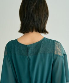 YECCA VECCA レース切替シフォンドレス