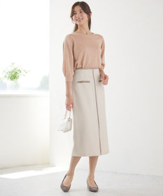 ANY SIS S 【全方位 好印象】フェミニンブラウス×ビットタイトスカート セット