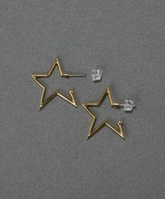 Phoebe 〈金属アレルギー対応〉スターフープピアス　ゴールド/ニッケルフリー