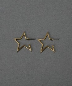 Phoebe 〈金属アレルギー対応〉スターフープピアス　ゴールド/ニッケルフリー