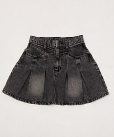 WEGO デニムプリーツミニスカート