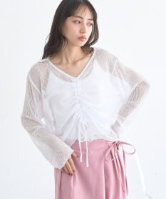 earth music&ecology フロントドロストシアープルオーバー