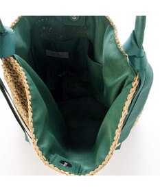 UNBILLION カシュカシュ cachecache / 下がりグログラン地柄編みトート カゴバッグ