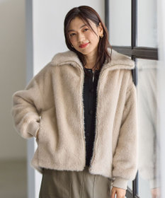 ANY ファーブルゾン ライトベージュ